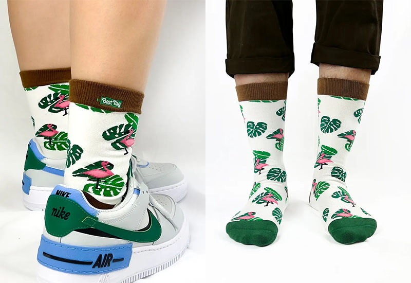 夏日紅鶴 厚襪款(2種尺寸)